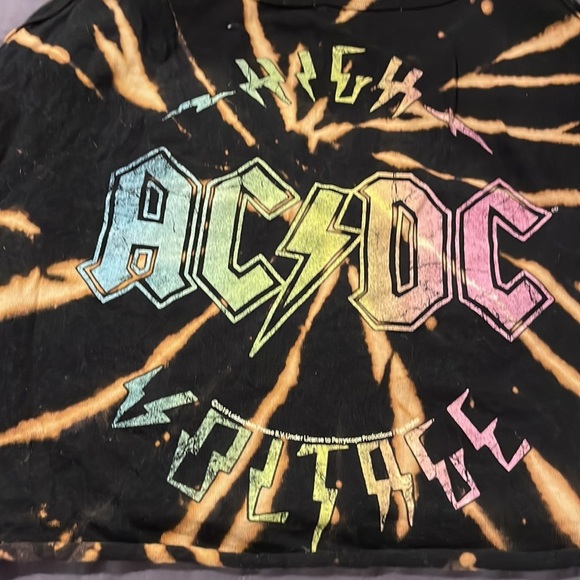AC ⚡️DC tie dye crop tank AC/DC Small (juniors) - Picture 3 of 5